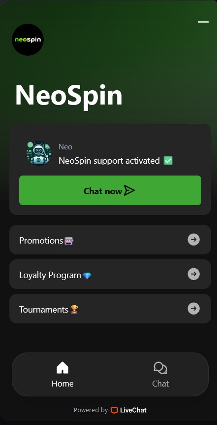 Neospin Casino support 
